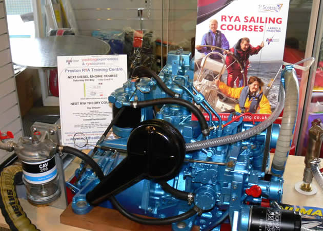 RYA Diesel Engine Courses at ScotSail PrestonCentre, Preston Marina, Lancashire, North England